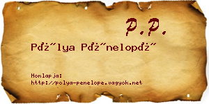 Pólya Pénelopé névjegykártya